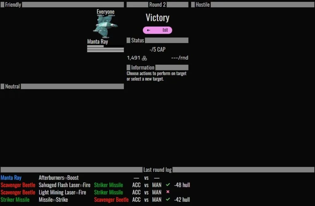 Scavenger Beetle doesn't do enough damage - but the missile does